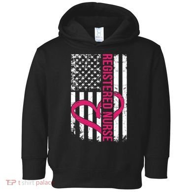 Registered Nurse Flag For Women Rn Zip Gift Toddler Hoodie