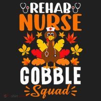 Rehab Nurse Gobble Squad Funny Turkey Thanksgiving Women's Sweatshirt thumb 2