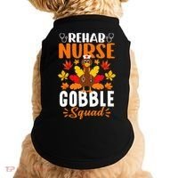 Rehab Nurse Gobble Squad Funny Turkey Thanksgiving Doggie Tank thumb 0