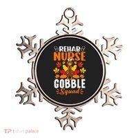 Rehab Nurse Gobble Squad Funny Turkey Thanksgiving Ornament thumb 0