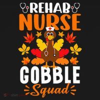 Rehab Nurse Gobble Squad Funny Turkey Thanksgiving Kids Hoodie thumb 5