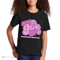 Retro Never Give Up Breast Cancer Awareness Kids T-Shirt thumb 2