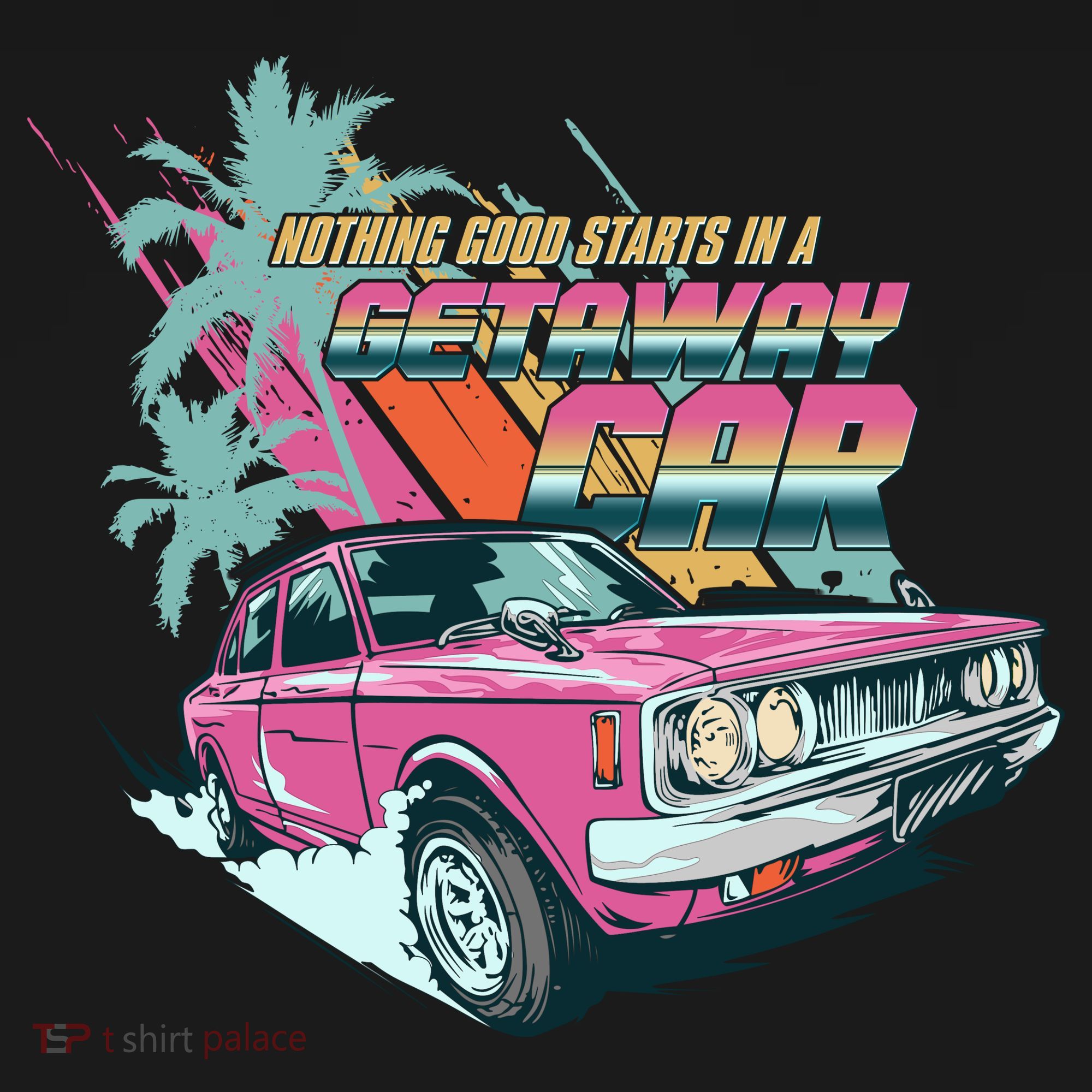 Retro Nothing Good Starts In A Getaway Car Women's Hoodie
