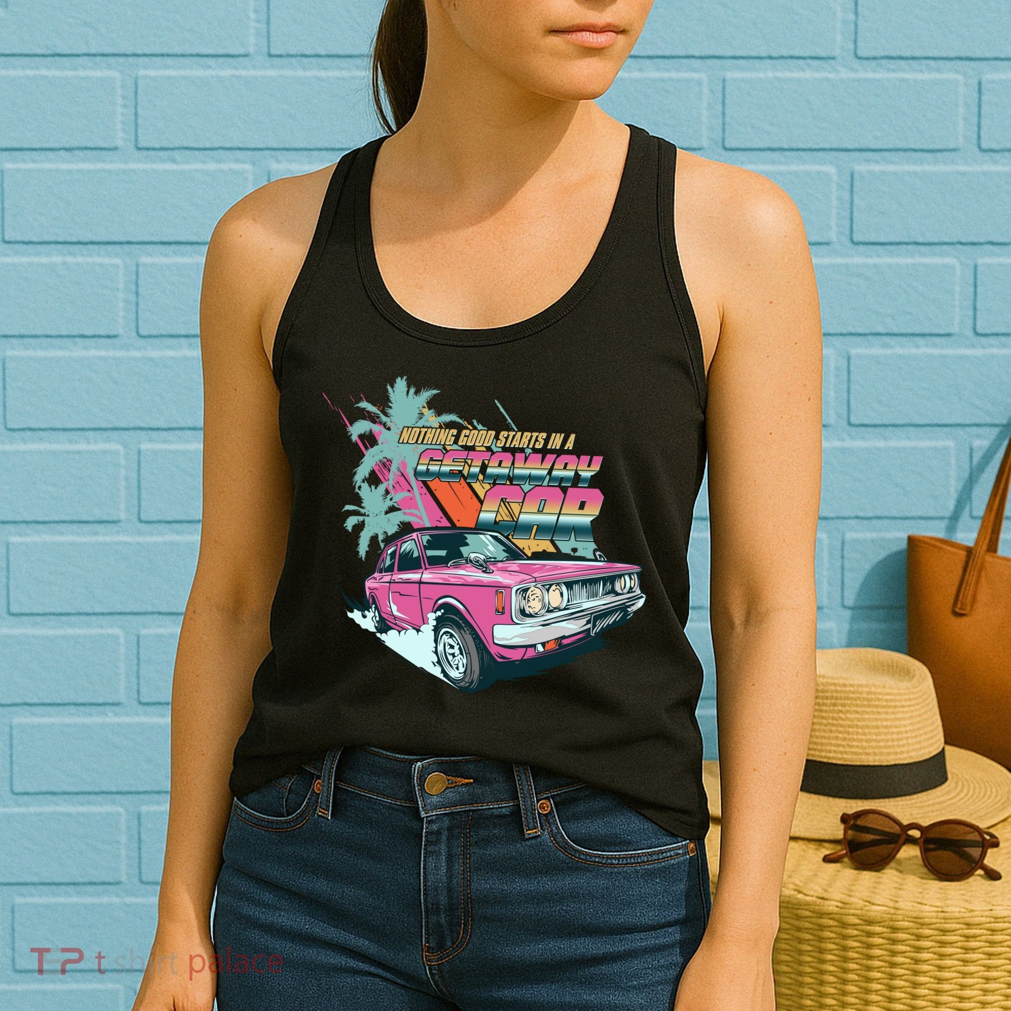 Retro Nothing Good Starts In A Getaway Car Women's Tank Top