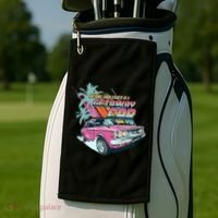 Retro Nothing Good Starts In A Getaway Car Golf Towel thumb 2