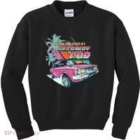 Retro Nothing Good Starts In A Getaway Car Kids Sweatshirt thumb 0