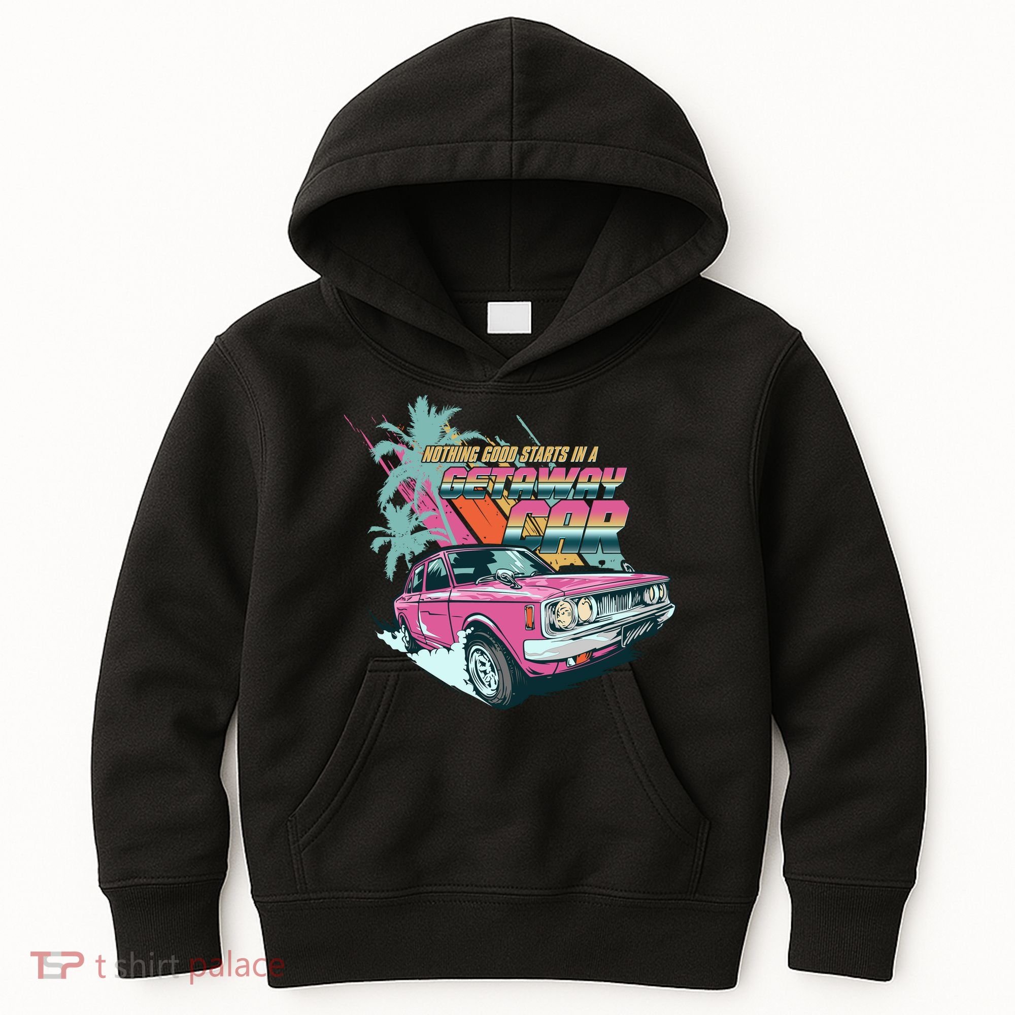 Retro Nothing Good Starts In A Getaway Car Kids Hoodie