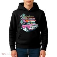 Retro Nothing Good Starts In A Getaway Car Kids Hoodie thumb 4