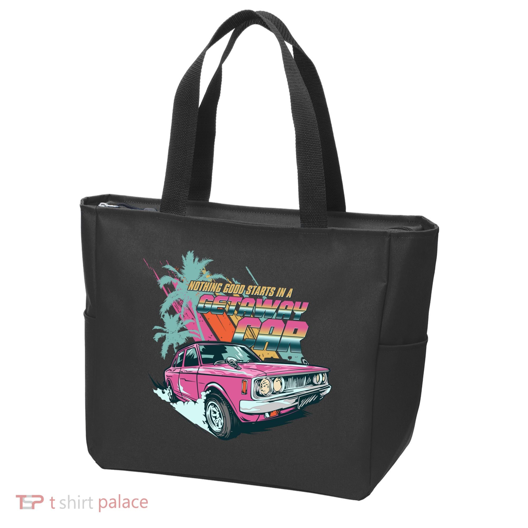 Retro Nothing Good Starts In A Getaway Car Tote Bag