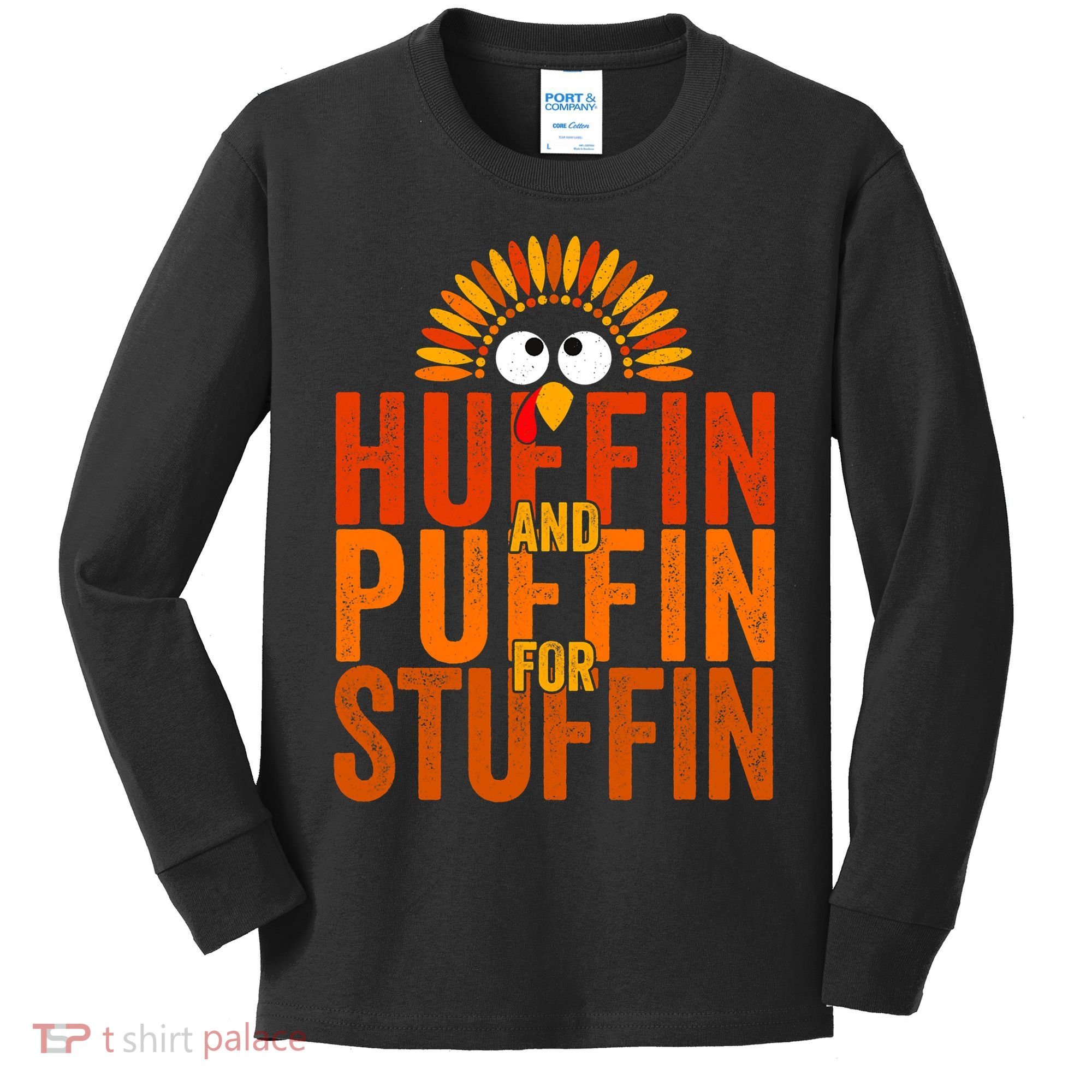 Run Now Gobble Later Funny Thanksgiving Day Race Turkey Trot Kids Long Sleeve Shirt