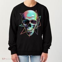 Retro Neon Graffiti Paint Skull Women's Sweatshirt thumb 0