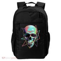 Retro Neon Graffiti Paint Skull Backpack thumb 0