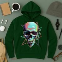 Retro Neon Graffiti Paint Skull Hoodie thumb 3