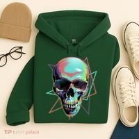 Retro Neon Graffiti Paint Skull Hoodie thumb 4