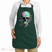 Retro Neon Graffiti Paint Skull Apron thumb 2