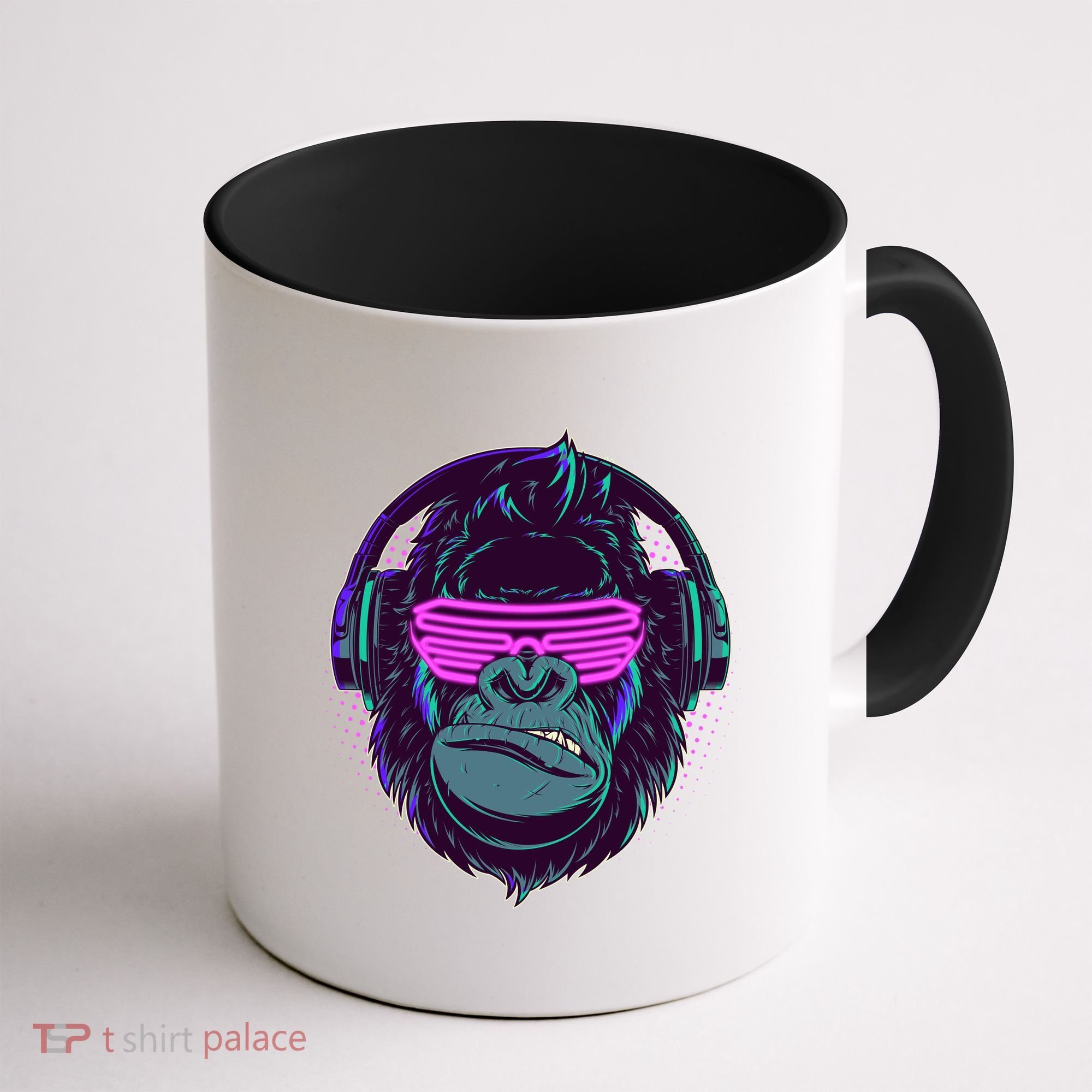 Retro Neon Hipster Gorilla Ape Coffee Mug