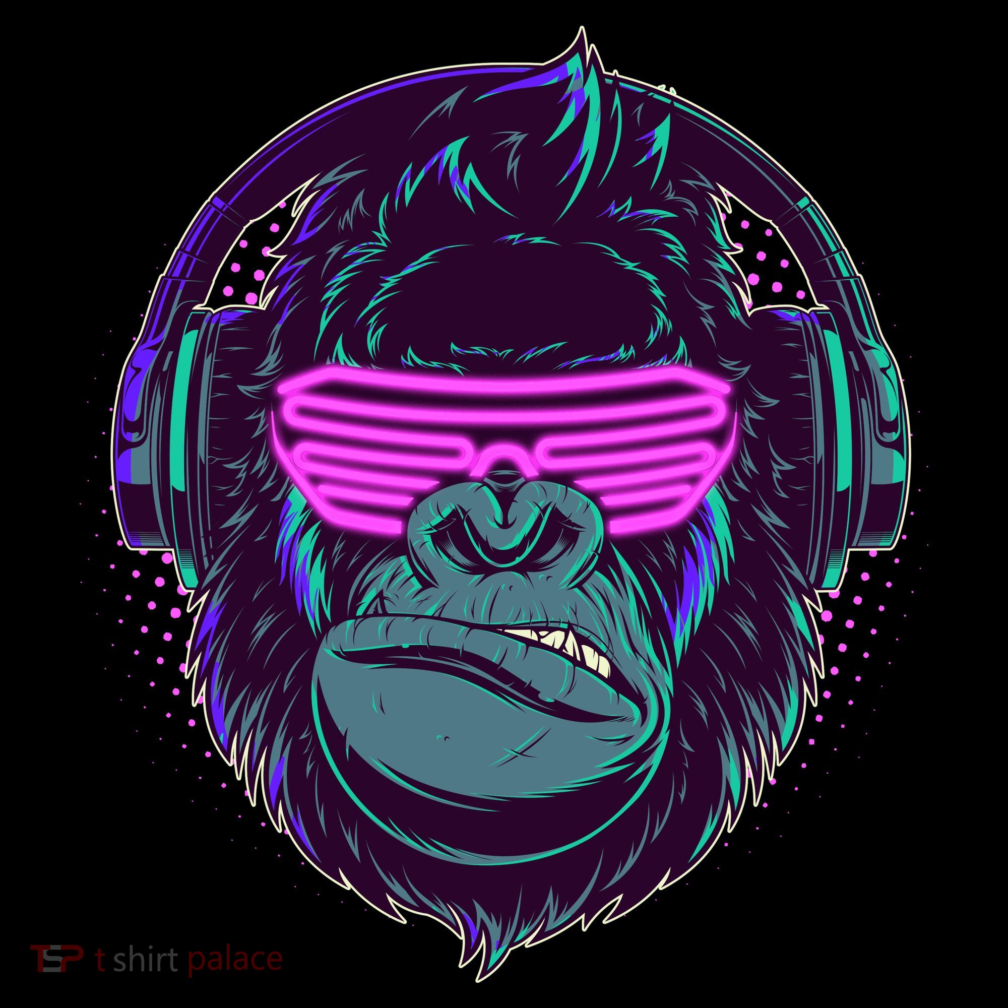 Retro Neon Hipster Gorilla Ape Coffee Mug