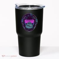 Retro Neon Hipster Gorilla Ape Tumbler thumb 0