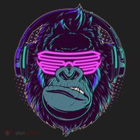 Retro Neon Hipster Gorilla Ape Tumbler thumb 3