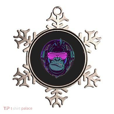 Retro Neon Hipster Gorilla Ape Ornament