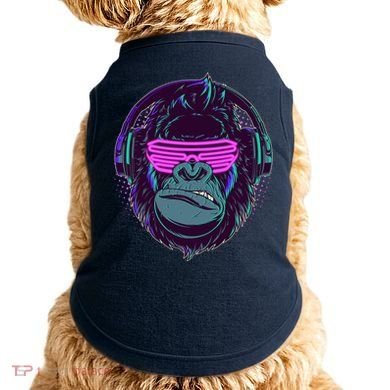 Retro Neon Hipster Gorilla Ape Doggie Tank