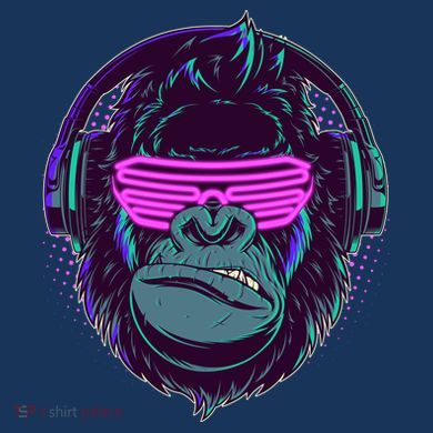 Retro Neon Hipster Gorilla Ape Doggie Tank