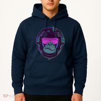 Retro Neon Hipster Gorilla Ape Hoodie thumb 2