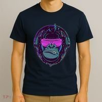 Retro Neon Hipster Gorilla Ape T-Shirt thumb 3