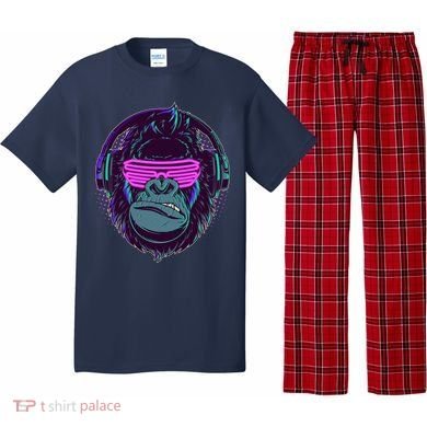 Retro Neon Hipster Gorilla Ape Pajama Set