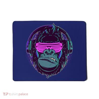 Retro Neon Hipster Gorilla Ape Mousepad