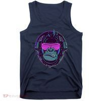Retro Neon Hipster Gorilla Ape Tank Top thumb 0