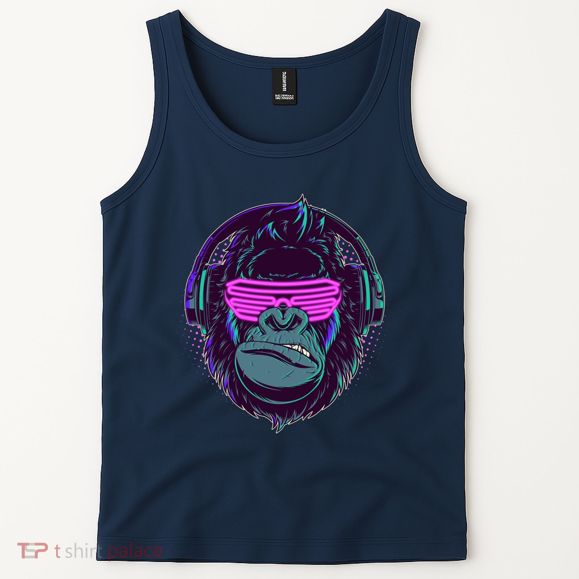 Retro Neon Hipster Gorilla Ape Tank Top