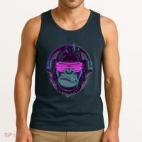 Retro Neon Hipster Gorilla Ape Tank Top thumb 3