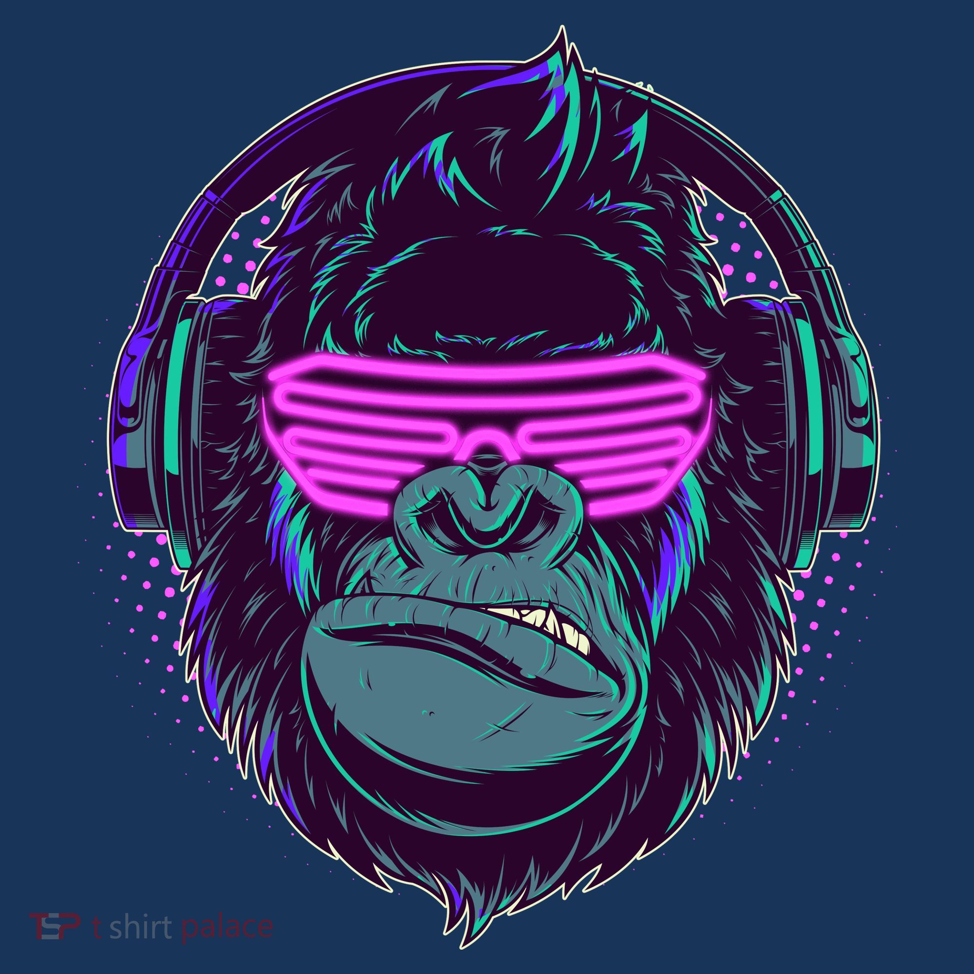 Retro Neon Hipster Gorilla Ape Tank Top