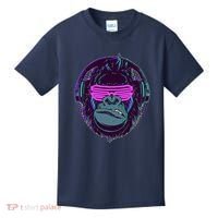 Retro Neon Hipster Gorilla Ape Kids T-Shirt thumb 0