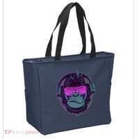 Retro Neon Hipster Gorilla Ape Tote Bag thumb 2
