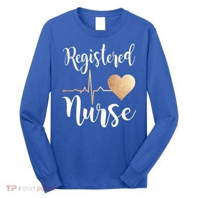 Registered Nurse Heart Great Gift Rn Gift Long Sleeve Shirt
