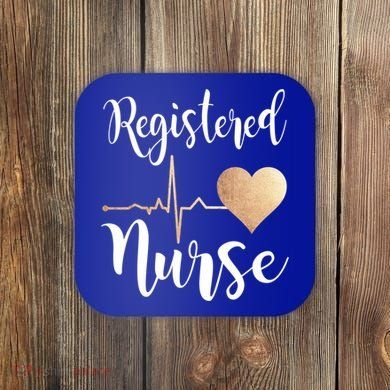 Registered Nurse Heart Great Gift Rn Gift Coaster