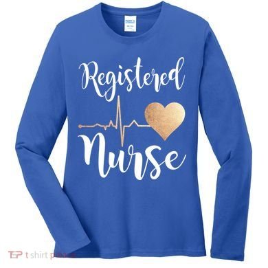 Registered Nurse Heart Great Gift Rn Gift Women's Long Sleeve Shirt