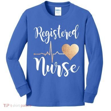 Registered Nurse Heart Great Gift Rn Gift Kids Long Sleeve Shirt