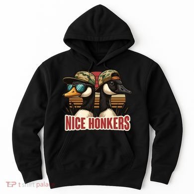 Retro Nice Honkers Fathers Day Duck Hunting Hoodie