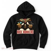 Retro Nice Honkers Fathers Day Duck Hunting Hoodie thumb 0