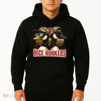 Retro Nice Honkers Fathers Day Duck Hunting Hoodie thumb 2