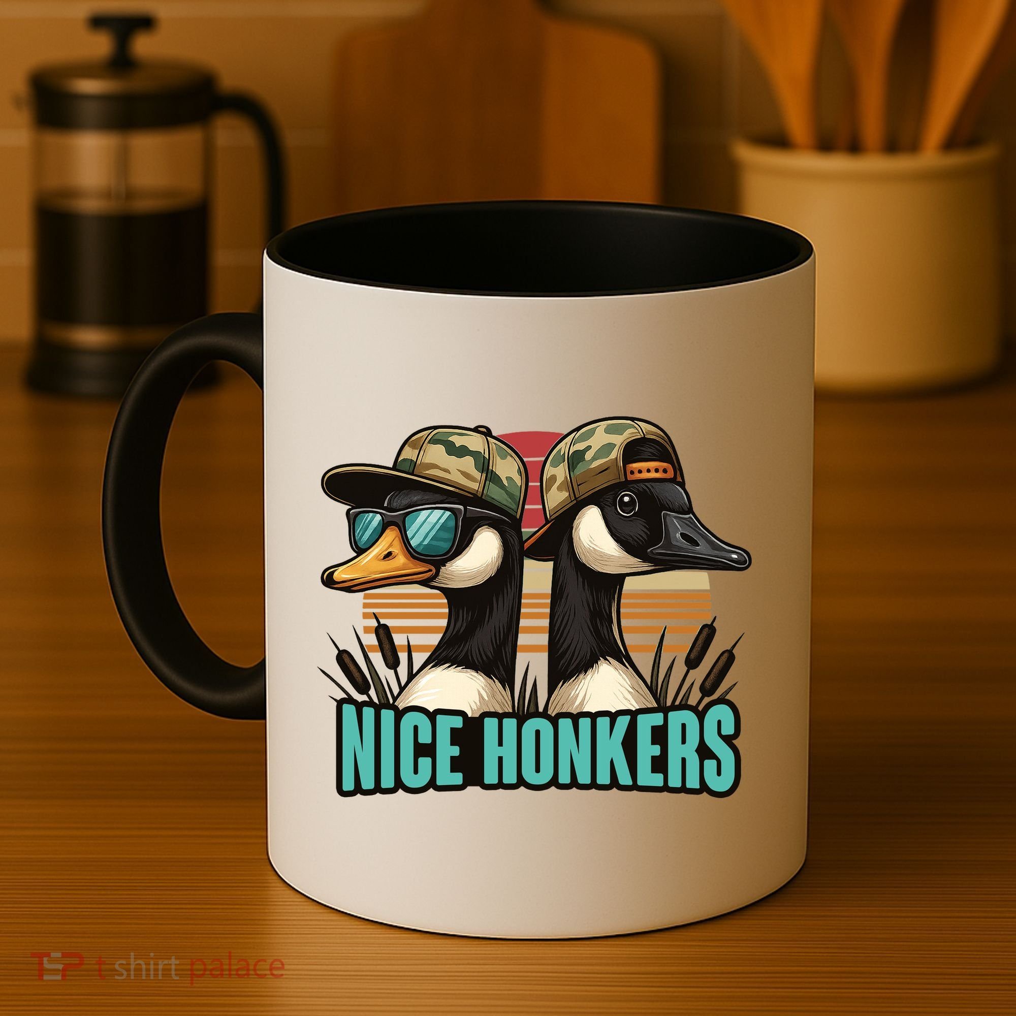 Retro Nice Honkers Fathers Day Duck Hunting Coffee Mug
