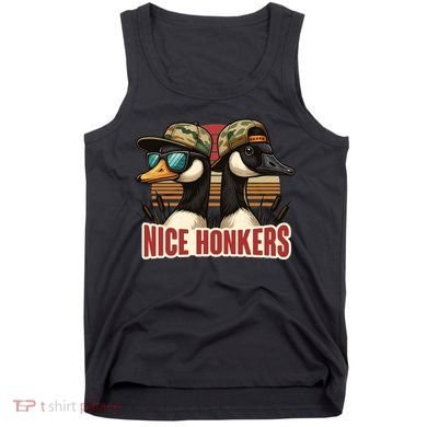 Retro Nice Honkers Fathers Day Duck Hunting Tank Top