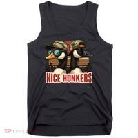 Retro Nice Honkers Fathers Day Duck Hunting Tank Top thumb 0