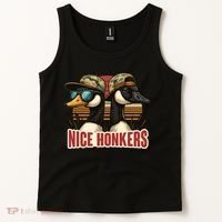 Retro Nice Honkers Fathers Day Duck Hunting Tank Top thumb 2