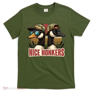 Retro Nice Honkers Fathers Day Duck Hunting T-Shirt