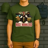 Retro Nice Honkers Fathers Day Duck Hunting T-Shirt thumb 6