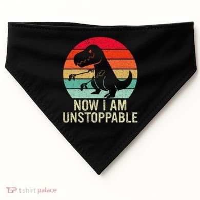 Retro Now I Am Unstoppable USA-Made Doggie Bandana